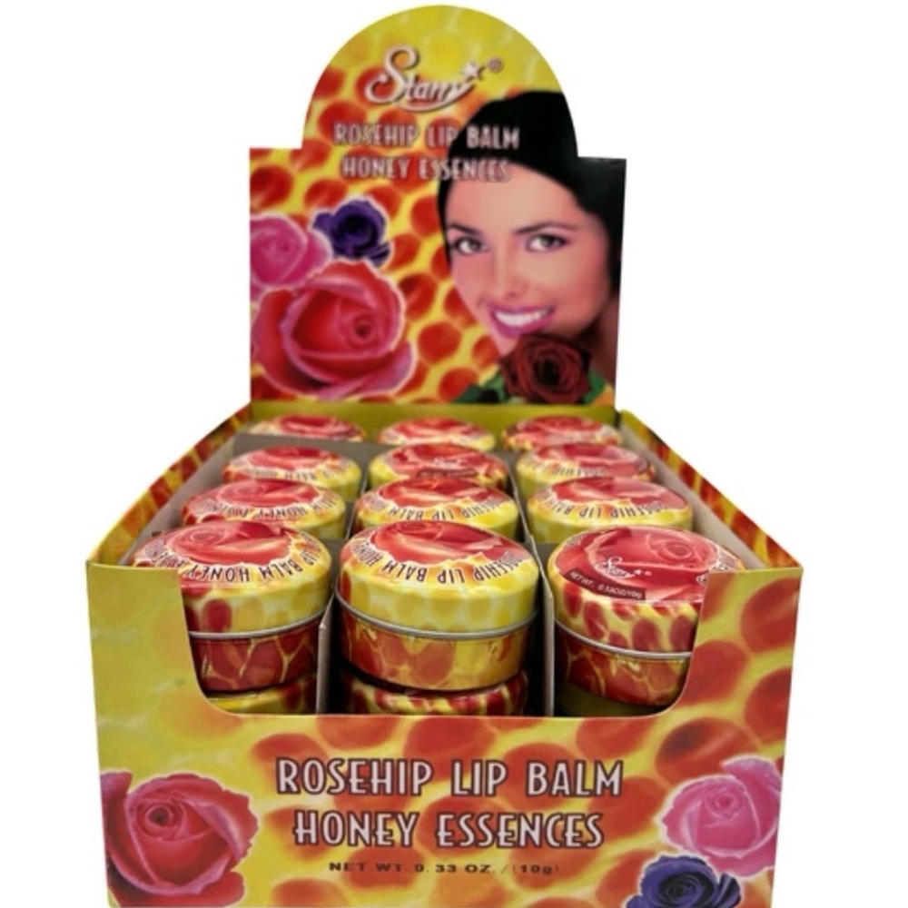 Rosehip Lip Balm Honey Essences starry 3 pack